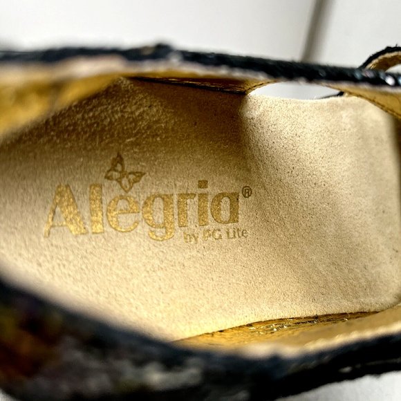 Alegria ‘Joy’ Womens Multi Color Glitter Sandals Size US 6-6.5 EUR 36 - Picture 10 of 12